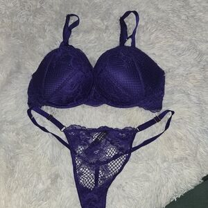 Victoria's Secret Purple Lace Lingerie Set